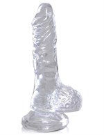 Прозрачный фаллоимитатор King Cock Clear 4  Cock with Balls - 12,7 см. - фото 174370