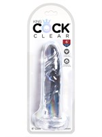 Прозрачный фаллоимитатор King Cock Clear 6 Cock - 18,4 см. - фото 1413564