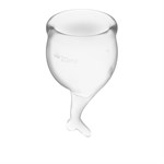 Набор прозрачных менструальных чаш Feel secure Menstrual Cup - фото 1409049