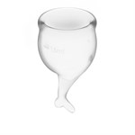 Набор прозрачных менструальных чаш Feel secure Menstrual Cup - фото 1409050