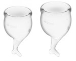Набор прозрачных менструальных чаш Feel secure Menstrual Cup - фото 1409048
