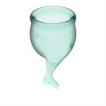 Набор темно-зеленых менструальных чаш Feel secure Menstrual Cup - фото 1300083