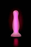 Розовая, светящаяся в темноте анальная втулка - 10 см. - фото 170228