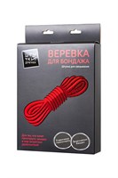 Красная текстильная веревка для бондажа - 1 м. - фото 1348286