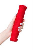 Красная текстильная веревка для бондажа - 1 м. - фото 170235
