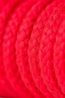 Красная текстильная веревка для бондажа - 1 м. - фото 170237