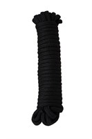 Черная текстильная веревка для бондажа - 1 м. - фото 1348296