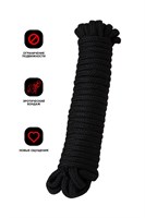 Черная текстильная веревка для бондажа - 1 м. - фото 1348306