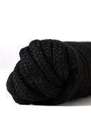 Черная текстильная веревка для бондажа - 1 м. - фото 1348300