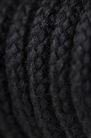 Черная текстильная веревка для бондажа - 1 м. - фото 1348301
