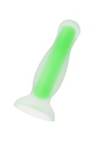 Зеленая, светящаяся в темноте анальная втулка Mortimer Glow - 12,5 см. - фото 170286