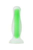 Зеленая, светящаяся в темноте анальная втулка Mortimer Glow - 12,5 см. - фото 170287