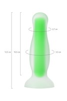 Зеленая, светящаяся в темноте анальная втулка Mortimer Glow - 12,5 см. - фото 170290