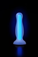 Голубая, светящаяся в темноте анальная втулка Namor Glow - 12,5 см. - фото 170309