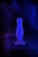 Голубая, светящаяся в темноте анальная втулка Namor Glow - 12,5 см. - фото 1409139