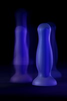 Голубая, светящаяся в темноте анальная втулка Namor Glow - 12,5 см. - фото 170311
