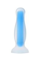 Голубая, светящаяся в темноте анальная втулка Namor Glow - 12,5 см. - фото 1409130
