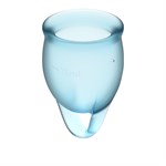 Набор голубых менструальных чаш Feel confident Menstrual Cup - фото 1409229