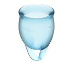 Набор голубых менструальных чаш Feel confident Menstrual Cup - фото 1409230