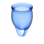 Набор синих менструальных чаш Feel confident Menstrual Cup - фото 1409233