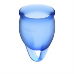 Набор синих менструальных чаш Feel confident Menstrual Cup - фото 1409234