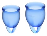 Набор синих менструальных чаш Feel confident Menstrual Cup - фото 263615