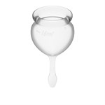 Набор прозрачных менструальных чаш Feel good Menstrual Cup - фото 170611