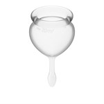 Набор прозрачных менструальных чаш Feel good Menstrual Cup - фото 170612