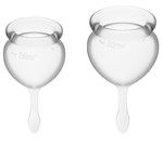 Набор прозрачных менструальных чаш Feel good Menstrual Cup - фото 170610