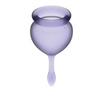 Набор фиолетовых менструальных чаш Feel good Menstrual Cup - фото 1409241