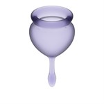 Набор фиолетовых менструальных чаш Feel good Menstrual Cup - фото 170616