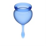 Набор синих менструальных чаш Feel good Menstrual Cup - фото 1409244