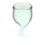 Набор зеленых менструальных чаш Feel secure Menstrual Cup - фото 1434736