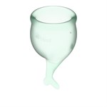 Набор зеленых менструальных чаш Feel secure Menstrual Cup - фото 1434737