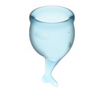 Набор голубых менструальных чаш Feel secure Menstrual Cup - фото 1409249