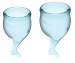 Набор голубых менструальных чаш Feel secure Menstrual Cup - фото 1409247