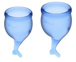 Набор синих менструальных чаш Feel secure Menstrual Cup - фото 263695