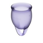 Набор фиолетовых менструальных чаш Feel confident Menstrual Cup - фото 170084