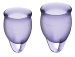 Набор фиолетовых менструальных чаш Feel confident Menstrual Cup - фото 1412067