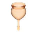 Набор оранжевых менструальных чаш Feel good Menstrual Cup - фото 170626