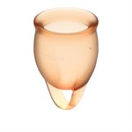 Набор оранжевых менструальных чаш Feel confident Menstrual Cup - фото 173448