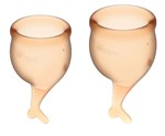 Набор оранжевых менструальных чаш Feel secure Menstrual Cup - фото 471929