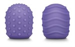 Набор из 2 фиолетовых текстурированных насадок для Le Wand Petite - фото 1366078