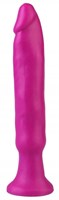 Фиолетовый анальный стимулятор без мошонки - 14 см. - фото 1409413