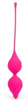 Ярко-розовые вагинальные шарики со смещенным центром тяжести - фото 269814