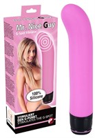 Розовый изогнутый вибратор Mr. Nice Guy - 23 см. - фото 172681