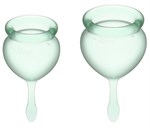 Набор зеленых менструальных чаш Feel good Menstrual Cup - фото 264438