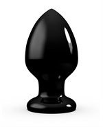 Черный анальный плаг Glide M - 10 см. 178957
