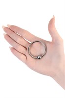 Серебристое кольцо на пенис с шариком - фото 175871