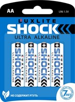Батарейки Luxlite Shock (BLUE) типа АА - 4 шт. - фото 435401